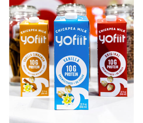 10g 6 Pack Yofiit Vanilla Cinnamon Plant Based Milk with Pea Protein and Flax - More Protein than Almond Milk - Non