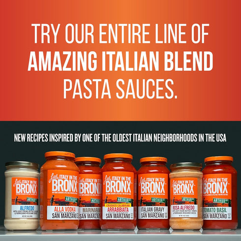 24 Oz (3-Pack) Little Italy Bronx Italian Gravy Sauce - Marinara Sauce, Pasta Sauce, Tomato Sauce, Low Carb Spaghetti