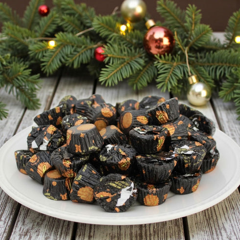 1.5 lbs-Crunchy Mouth(24 oz) Dark Chocolate Peanut Butter Cups, Individually Wrapped Dark Chocolate Filled With Creamy