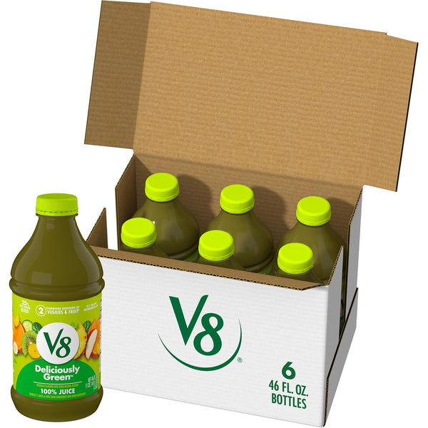 V8 Deliciously Green 100% Fruit and Vegetable Juice, 46 fl oz Bottle