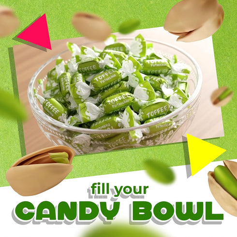 1 Rossana Pistachio Candy | Pound Bag | Italian Candy | Individually Wrapped Pistachio Toffee Treats for Office Bowls