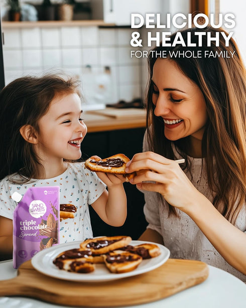 Vegan chocolate spread sugar free triple chocolate low carb dessert healthy snack no added sugar gluten free dairy free