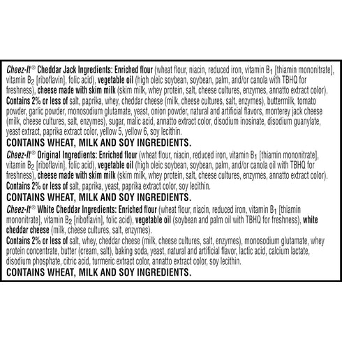 Pack, 12.1oz (12 Packs) Cheez-It Cheese Crackers, Baked Snack Crackers, Lunch Snacks, Variety Box