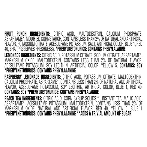 Pack, 44 Packets, 4.18 oz Crystal Light Refreshing Drink Mix Variety for Convenient Hydration, Lemonade, Raspberry