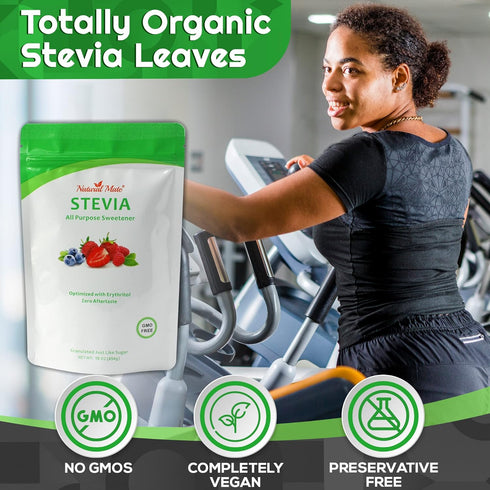 2:1 (1Lb/16OZ, Pack 3) Natural Mate Zero Calorie Sweetener - Organic Stevia Granular Powder Blended with Erythritol