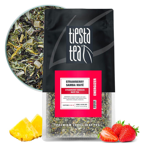 Tiesta Tea - Strawberry Samba Mate, Loose Leaf, Strawberry Hibiscus Mate Tea,