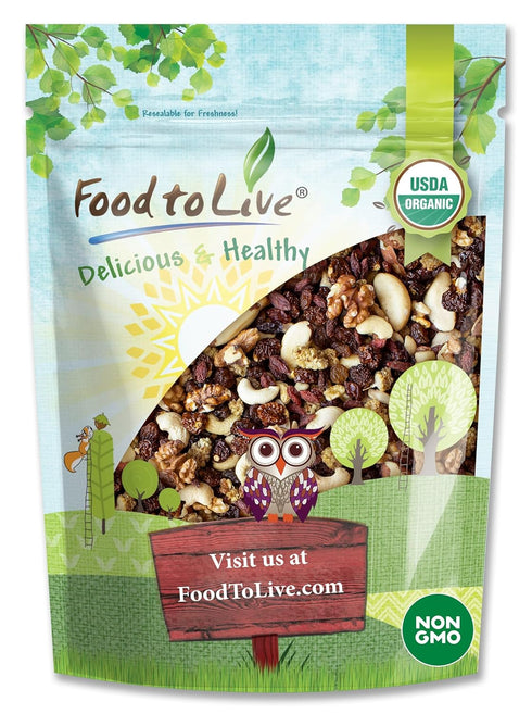 Super Nuts and Berries Trail Mix, 1 Pound Raw Organic Nuts and