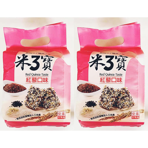 Generic Red Quinoa Taste Rice Ball Snacks, With Sesame,Traditional Taiwanese Style, Vegan, 160g,2
