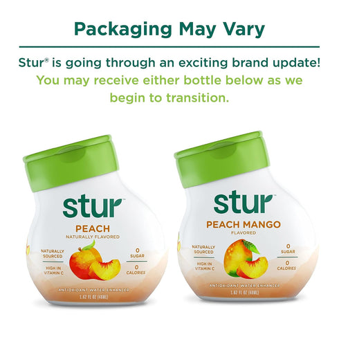 5 120 Stur Liquid Water Enhancer | Peach Mango | Sweetened with Stevia | High in Vitamin C & Antioxidants | Sugar Free