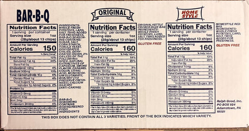 Good's 1 oz 24 Count Original Kettle Cooked Potato Chips, Single Serve, Bags