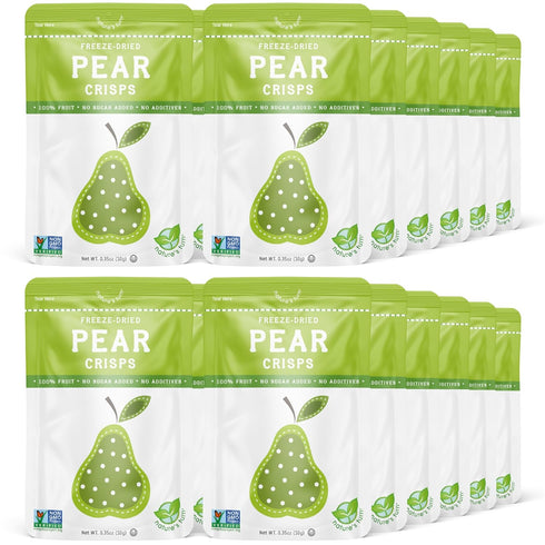 Nature's Turn Freeze-Dried Fruit Crisps Pear, 24 Bags (0.35oz Each) Healthy, Gluten-Free,