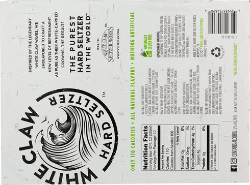 White Claw Seltzer Works Pack, 12Fl Oz (Pack 12) 5% White Claw Variety Of Abv
