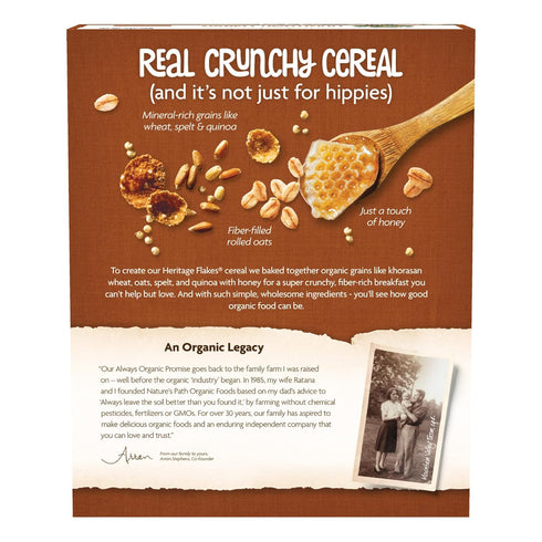 33.5 oz (Pack 1), 23g Nature's Path Organic Heritage Flakes Cereal, of Ancient Grains, Whole Grains, Non-GMO