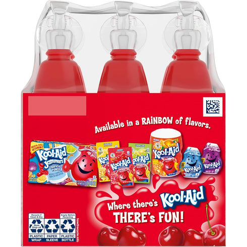 (6 Kool-Aid Bursts Cherry Flavored Juice Drink Bottles)