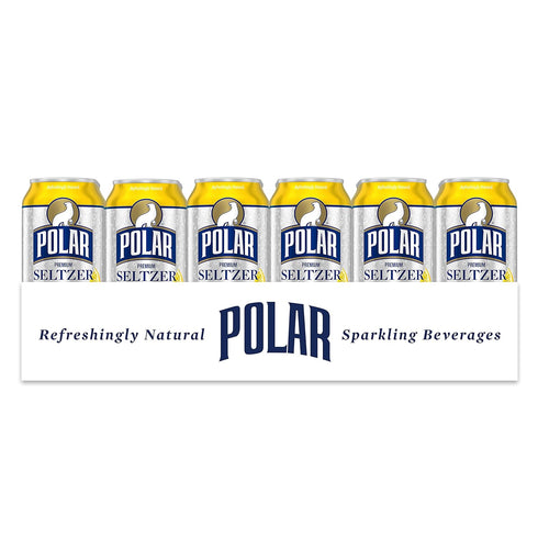 12 oz 24 pack Polar Seltzer Water Lemon, fl cans