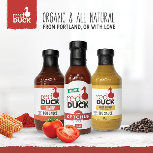 14 Red Duck Spicy Organic Ketchup - Gluten-Free, Vegan, "ALL NATURAL" ounces