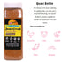 120lbs Dizzy Pig Jamaican Firewalk Spicy Jerk Seasoning Rub (Quart Shaker) - Seasons Around of Food - Hand Made in the
