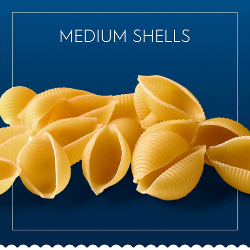 16 oz. (Pack 12) Barilla Medium Shells Pasta, Box of - Non-GMO, Made with Durum Wheat Semolina - Kosher Certified