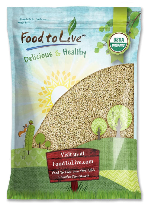 Food to Live Organic Buckwheat Groats, 10 Pounds Whole Grain Buckwheat Seeds