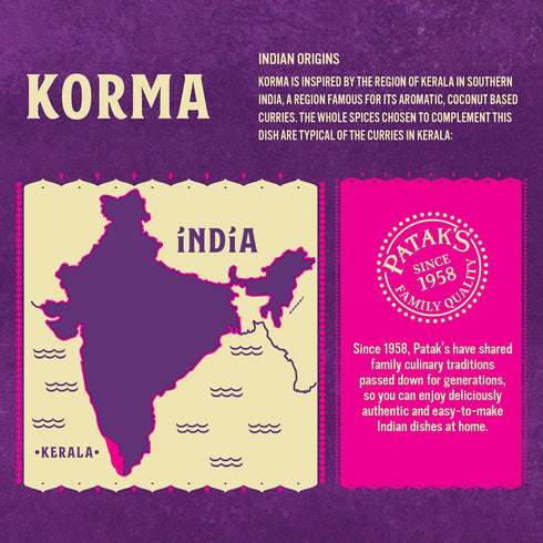 Simmer 15oz (Pack 3) Pataks Korma Sauce - Mild and Creamy Korma with Coconut & Spices - Gluten-Free & Vegetarian