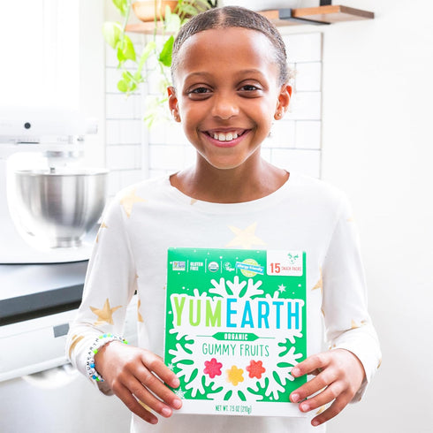 Gummy 15ct YumEarth Holiday Organic Fruits Box Allergy Friendly Christmas Candy, Dye Free, Gluten Free, Non GMO Fruit