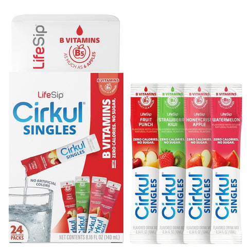 Pack. Cirkul LifeSip (Cartridges and Singles) Variety No Sugar, Zero Calories, No Artificial Colors