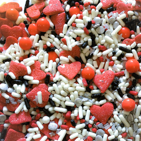 XOXO Hearts Happy Valentine's Day Baking Cupcake Decoration Confetti Sprinkles, 6oz Cake Cookie Ice Cream Donut Jimmies