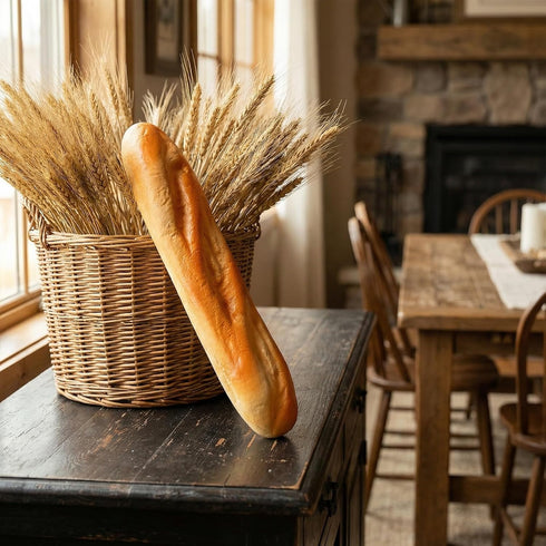 11 Inch Fake Bread,Artificial Bread Loaf Faux French Baguette Realistic Food Props for Home Kitchen Decoration Bakery