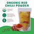 Jiva Organics Organic Red Chili Powder, 7 oz Bag, Extra Hot, Ground Indian Chillies, 100% Natural & Non-GMO