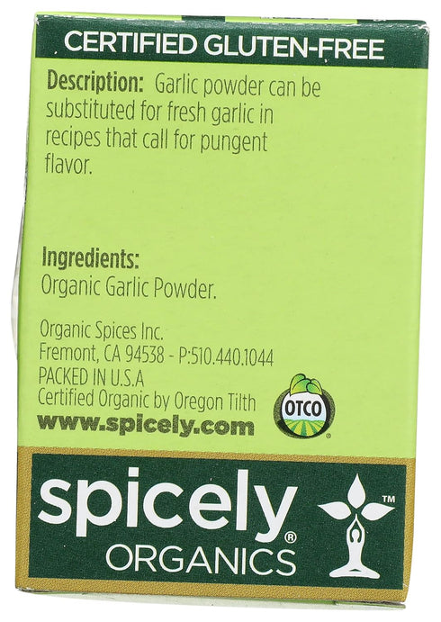 SPICELY 0.4 OZ Organic Garlic Powder