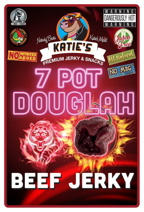 Katie's Beef Jerky - 7 Pot Douglah Hot & Spicy Beef Jerky