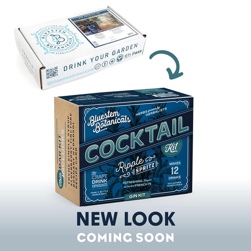 75) Set 3 12 Bluestem Botanicals, Ripple Spritz (French Gin Mixer Gift for Craft Cocktails, Organic Herbal Extract