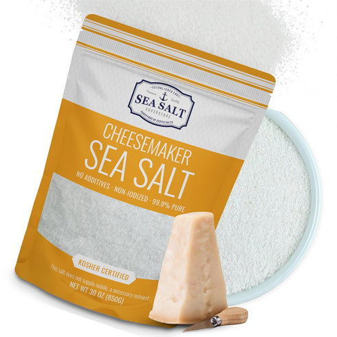Fine Sea Salt for Homemade Cheese Making, Gluten-Free and Non-Iodized, Kosher Cheese