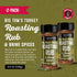 Sauce Goddess Big Tom's Turkey Roasting Rub and Brine Spices Shaker (2-Pack) - Gluten-Free, Seasonings and Spices for Cooking Turkey and Prime Rib Spices and Seasonings