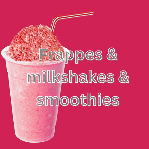 7 Strawberry Crunch Toppings, Crunchies Ice Cream, Froyo, Red Cupcakes Toppers, Frappe and Dessert Toppings, Strawberry