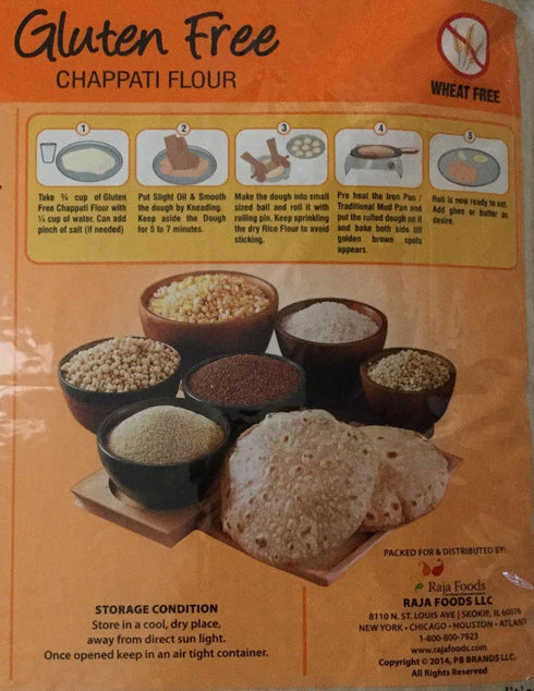 Swad 4 Lbs., 1.816 Gluten Free, Wheat Free Multi-Grain Chappati Flour - Kg
