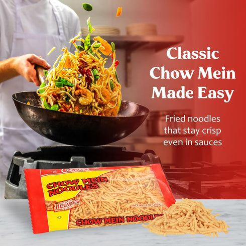 12 oz Sun Luck Chow Mein Noodles Classic Chinese-Style Egg Noodles for Stir-Fry, Chow Mein & Lo Mein; Quick-Cooking