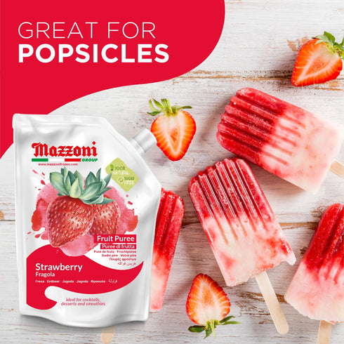 100% Mazzoni - Strawberry Puree & Lime Juice - Natural
