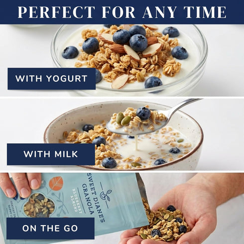 Sweet Diane's (12 oz): Sweet Dianes Granola Standard Size Organic Granola, Low-Sugar, High-Fiber, Gluten-Free, Vegan