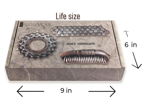 Decosavour Set Set Milk Chocolate Gift Life-Sized Chocolate Bicycle Tool Novelty Gifts for Bicyclists, Outdoor Lovers