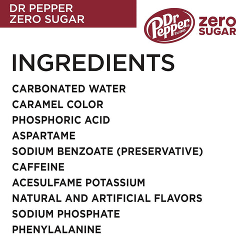 12 OZ, 12 DR PEPPER ZERO SUGAR - PK