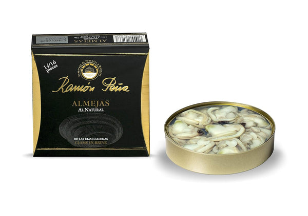 Ramon Pena Tinned Clams in Brine | 18/20 Clams Per Tin | 1 x
