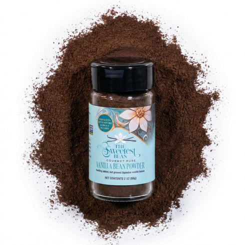 The Sweetest Bean Vanilla Bean Powder, 2 oz. 100% Ground Ugandan Bourbon Beans Pure, Non-GMO,