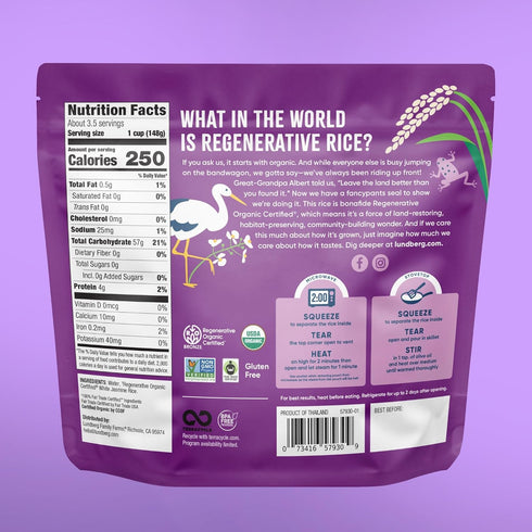 17.3 OZ Lundberg Value Size Regenerative Jasmine Rice