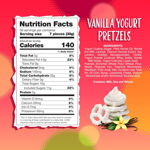 2-Pound Vanilla Yogurt Covered Pretzels | Bag | Salted Pretzels in Sweet Vanilla Yogurt