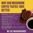 Immune 20 Packets Grateful Earth Mushroom Coffee, Coconut Instant Coffee with Lions Mane Mushrooms, Chaga, Turmeric