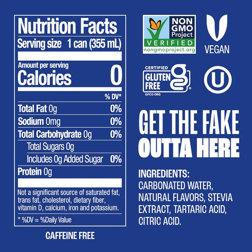 12 oz (24-Pack) Zevia Zero Sugar Soda, Caffeine Free Cola, Cans Naturally Sweetened, Zero Calorie Sugar Free Soda