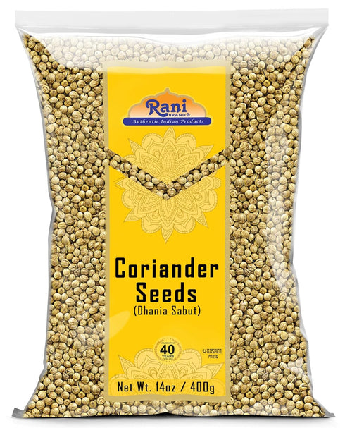 Rani Coriander (Dhania) Seeds Whole, Indian Spice, 14oz (400g) - All Natural, Vegan, Gluten Friendly