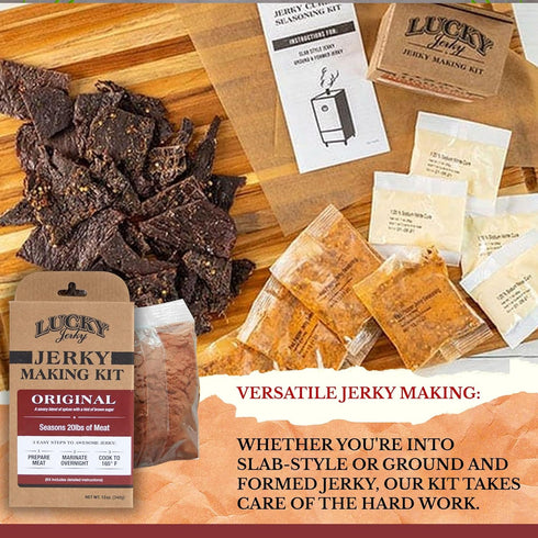 20lbs Lucky Jerky Original DIY Jerky Seasoning and Cure Kits - Seasons of Meat