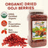 64 Oz 1 Pack Organic Dried Goji Berries Jar | Bulk Supply of Goji Berry Fruit Superfood | Naturally Rich